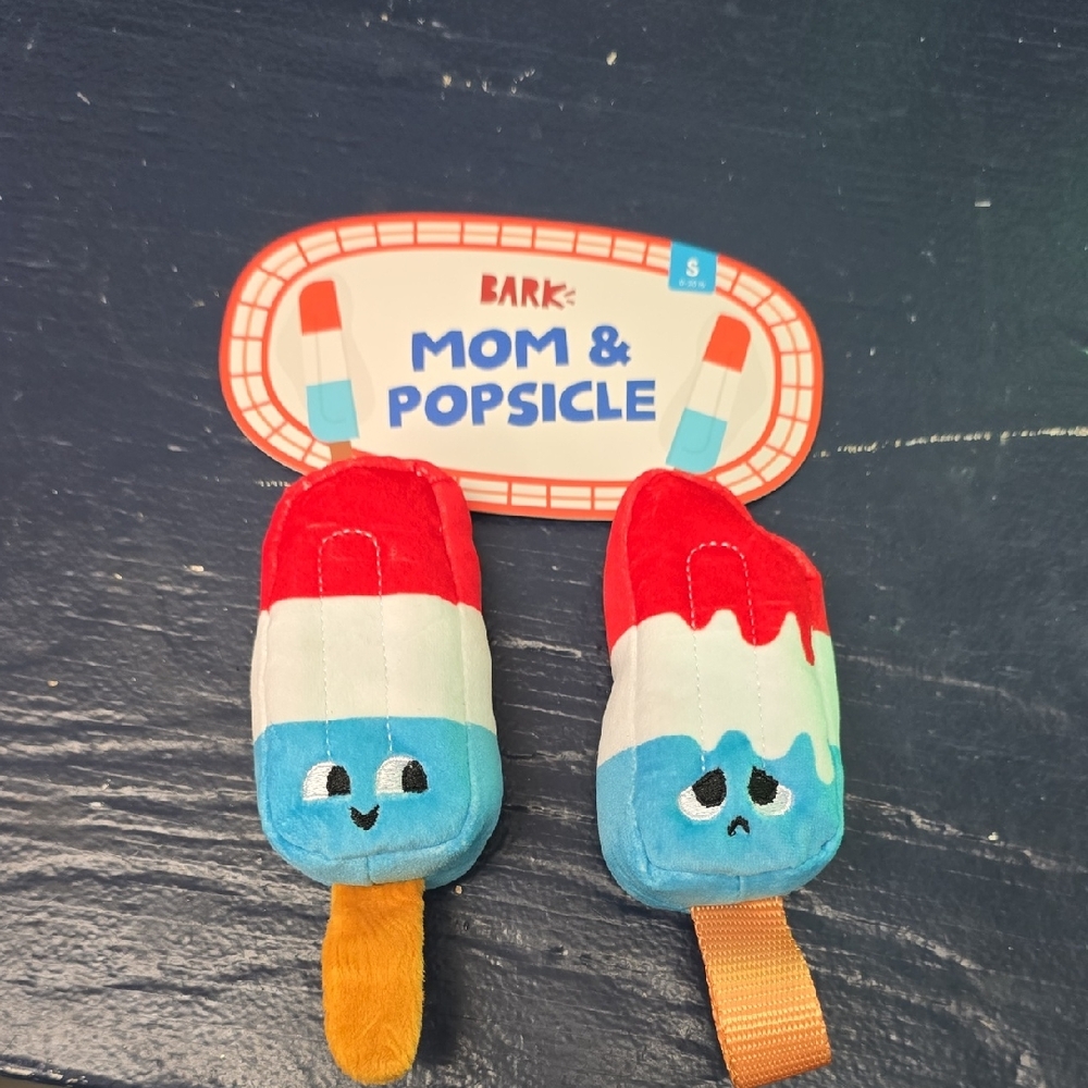 Bark Mom & Popsicle Dog Toys Size Small 0-20‎ Pounds NWT